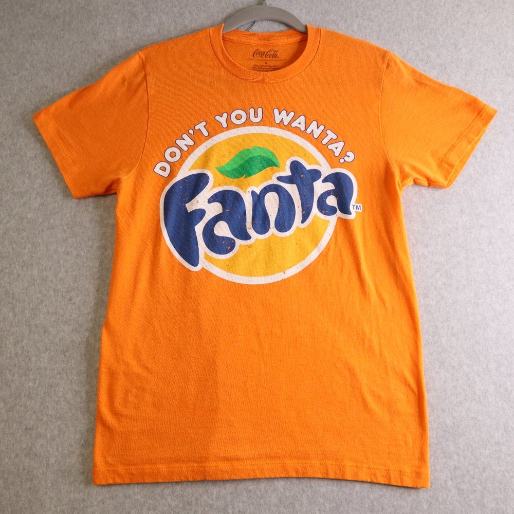 Fanta Orange Soda T Shirt Adult Size Small Coco Cola Orange Pop Short Sleeve
